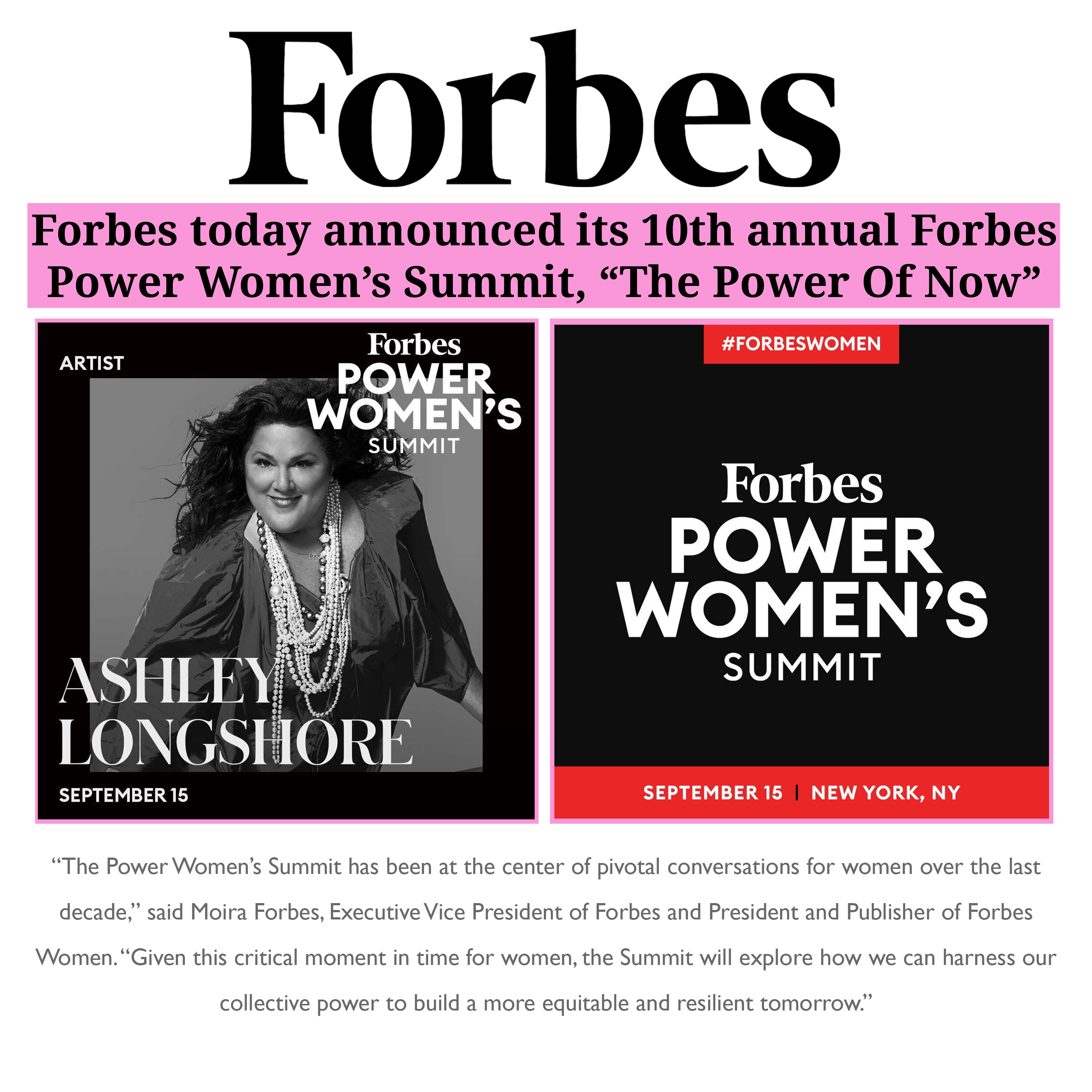 Forbes Announces 10th Annual Power Women’s Summit