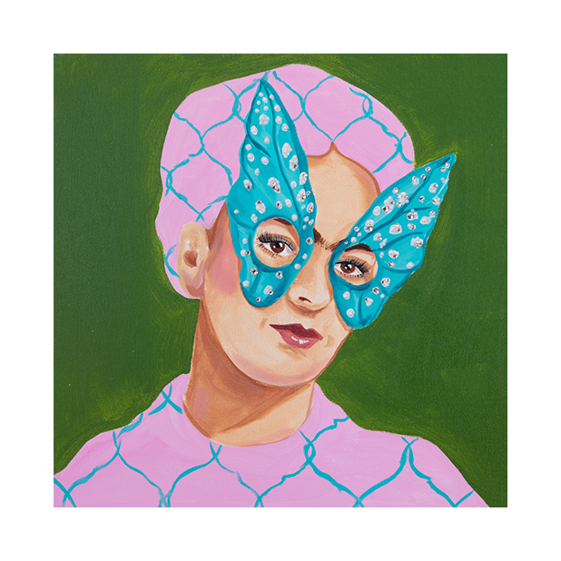 Mini pop art paintings for sale by Ashley Longshore, featuring playful motifs, rich color, and tongue-in-cheek charm. Small paintings with BIG personalities!