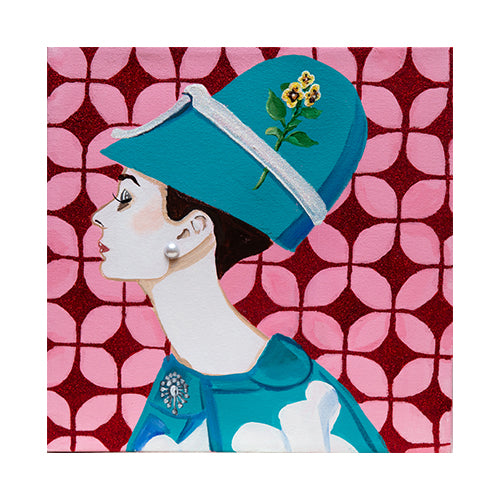Mini pop art paintings for sale by Ashley Longshore, featuring playful motifs, rich color, and tongue-in-cheek charm. Small paintings with BIG personalities!