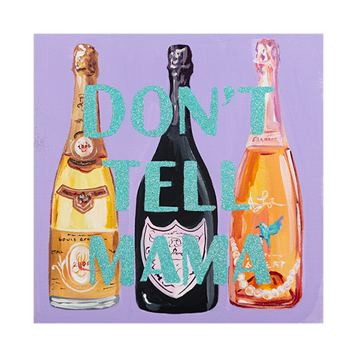 Mini pop art paintings for sale by Ashley Longshore, featuring playful motifs, rich color, and tongue-in-cheek charm. Small paintings with BIG personalities!