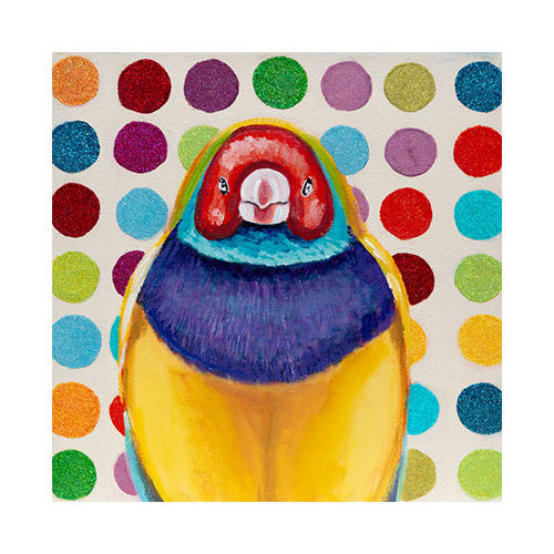 Mini pop art paintings for sale by Ashley Longshore, featuring playful motifs, rich color, and tongue-in-cheek charm. Small paintings with BIG personalities!