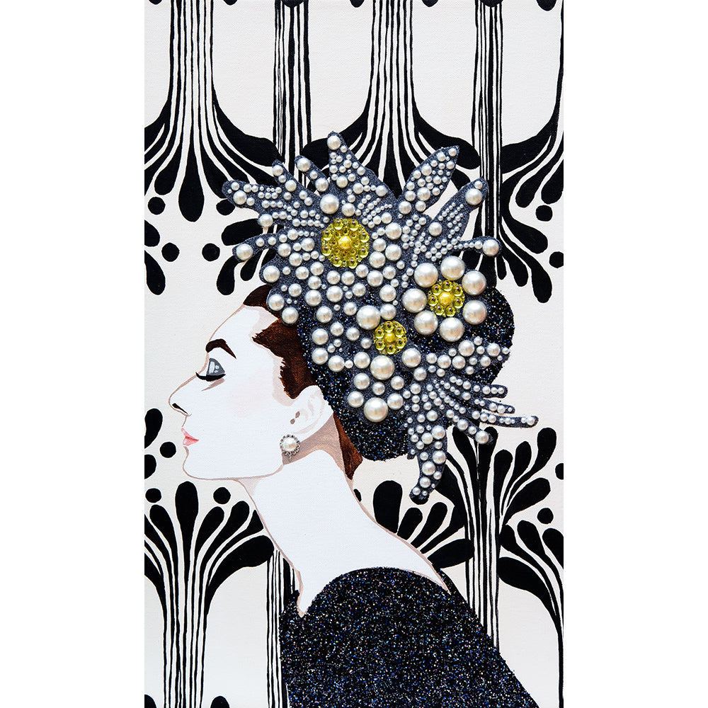 #46 Audrey Mini Masterpiece With Diamond & Citrine Brooch Chapeau