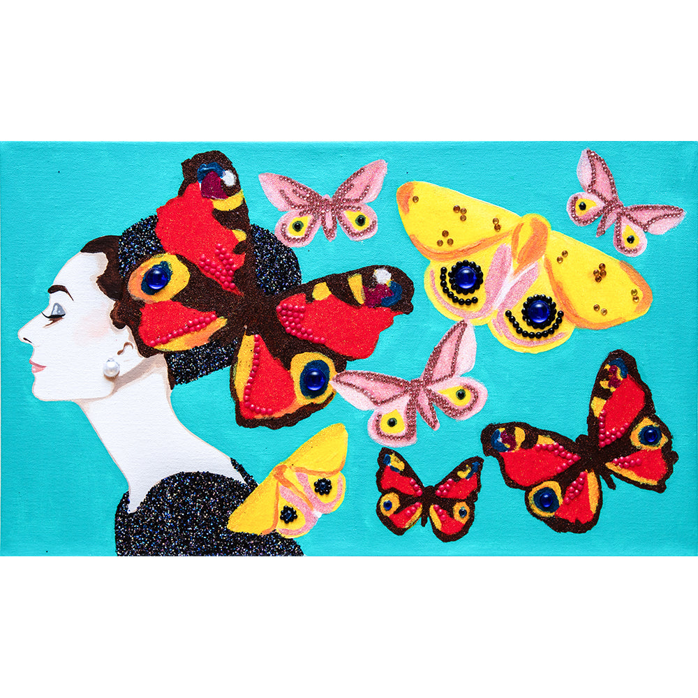Mini pop art paintings for sale by Ashley Longshore, featuring playful motifs, rich color, and tongue-in-cheek charm. Small paintings with BIG personalities!