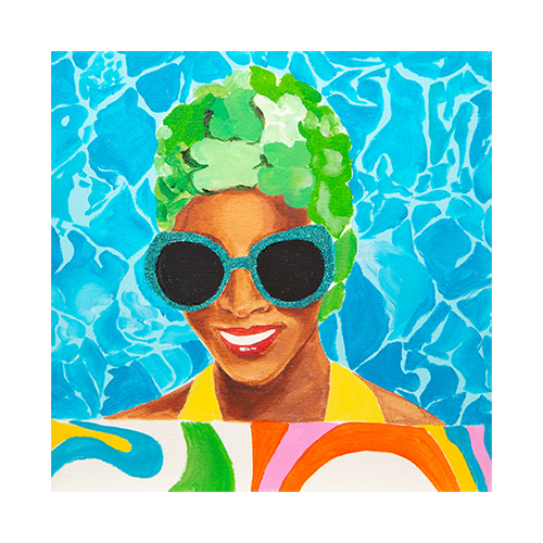 Mini pop art paintings for sale by Ashley Longshore, featuring playful motifs, rich color, and tongue-in-cheek charm. Small paintings with BIG personalities!