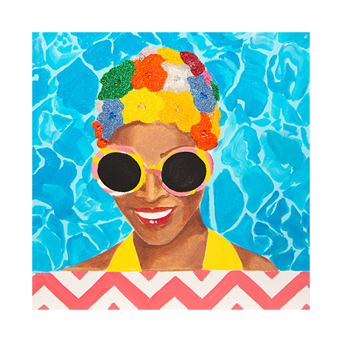 Mini pop art paintings for sale by Ashley Longshore, featuring playful motifs, rich color, and tongue-in-cheek charm. Small paintings with BIG personalities!