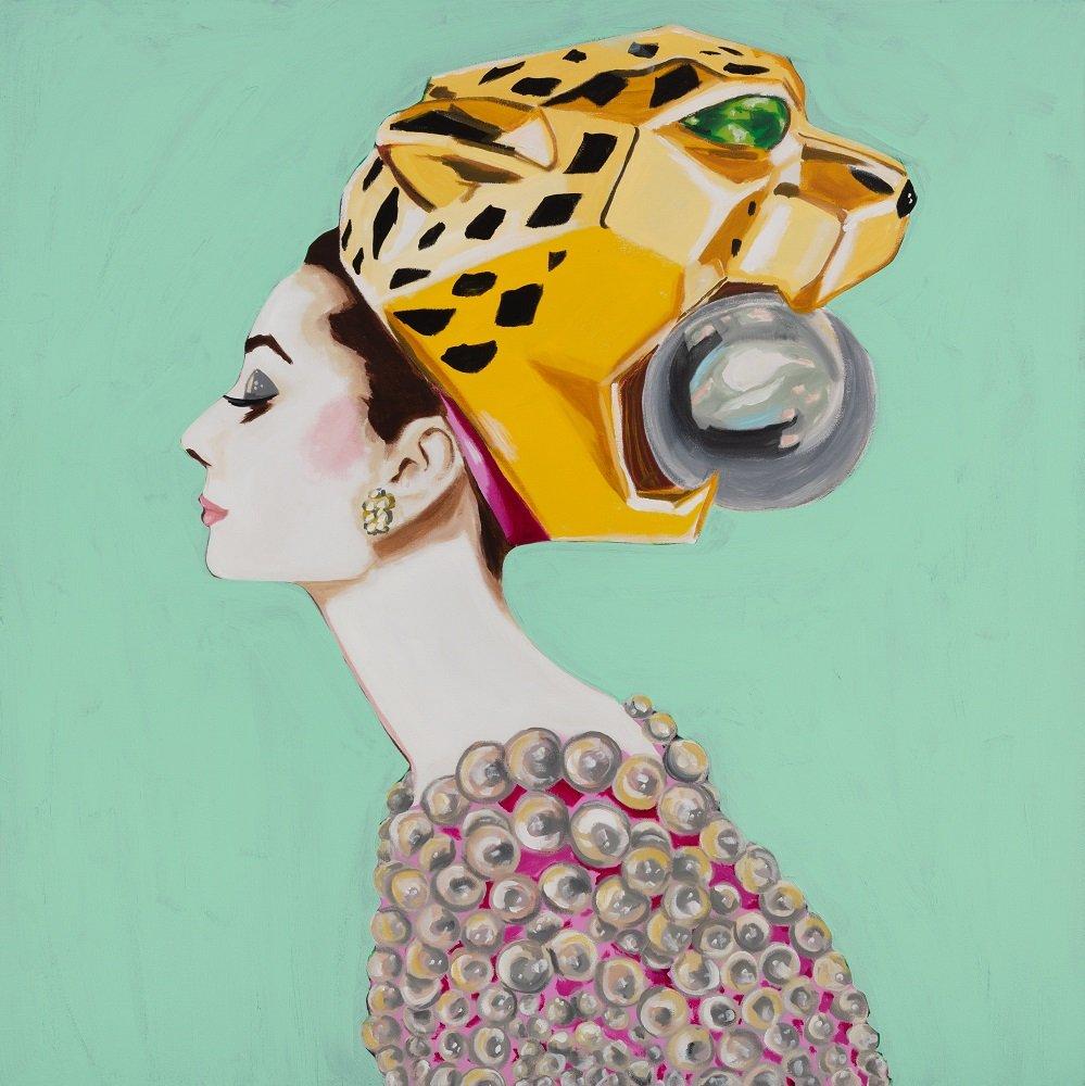 Audrey with Gold Panther Ring Headdress