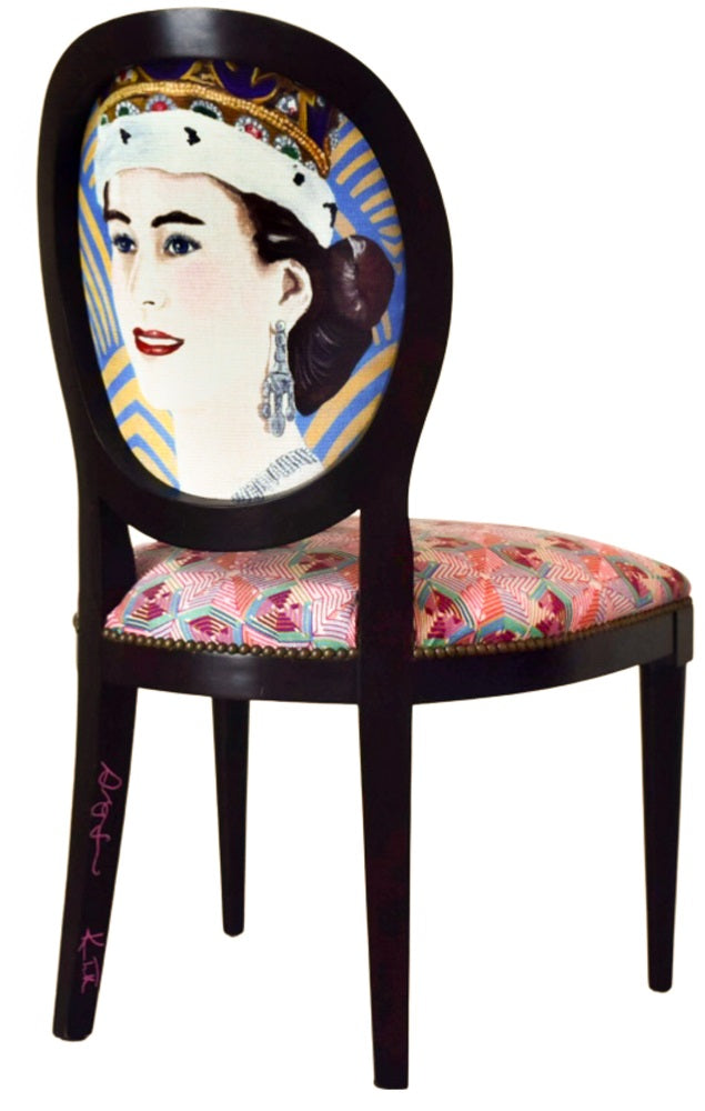 Ashley Longshore x Ken Fulk Dining Chair - Queen Elizabeth II