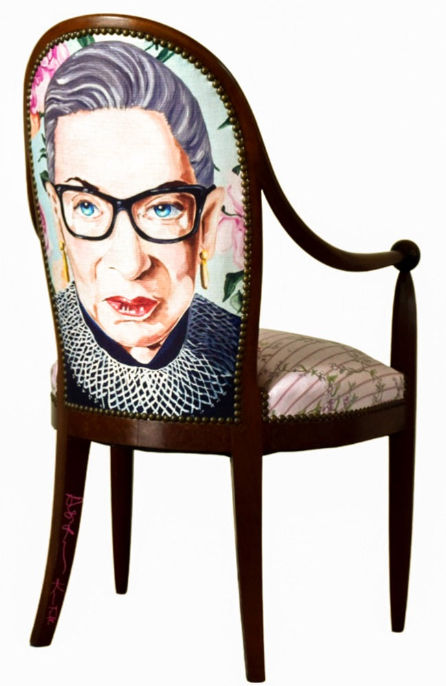 Ashley Longshore x Ken Fulk Dining Chair - Ruth Bader Ginsburg