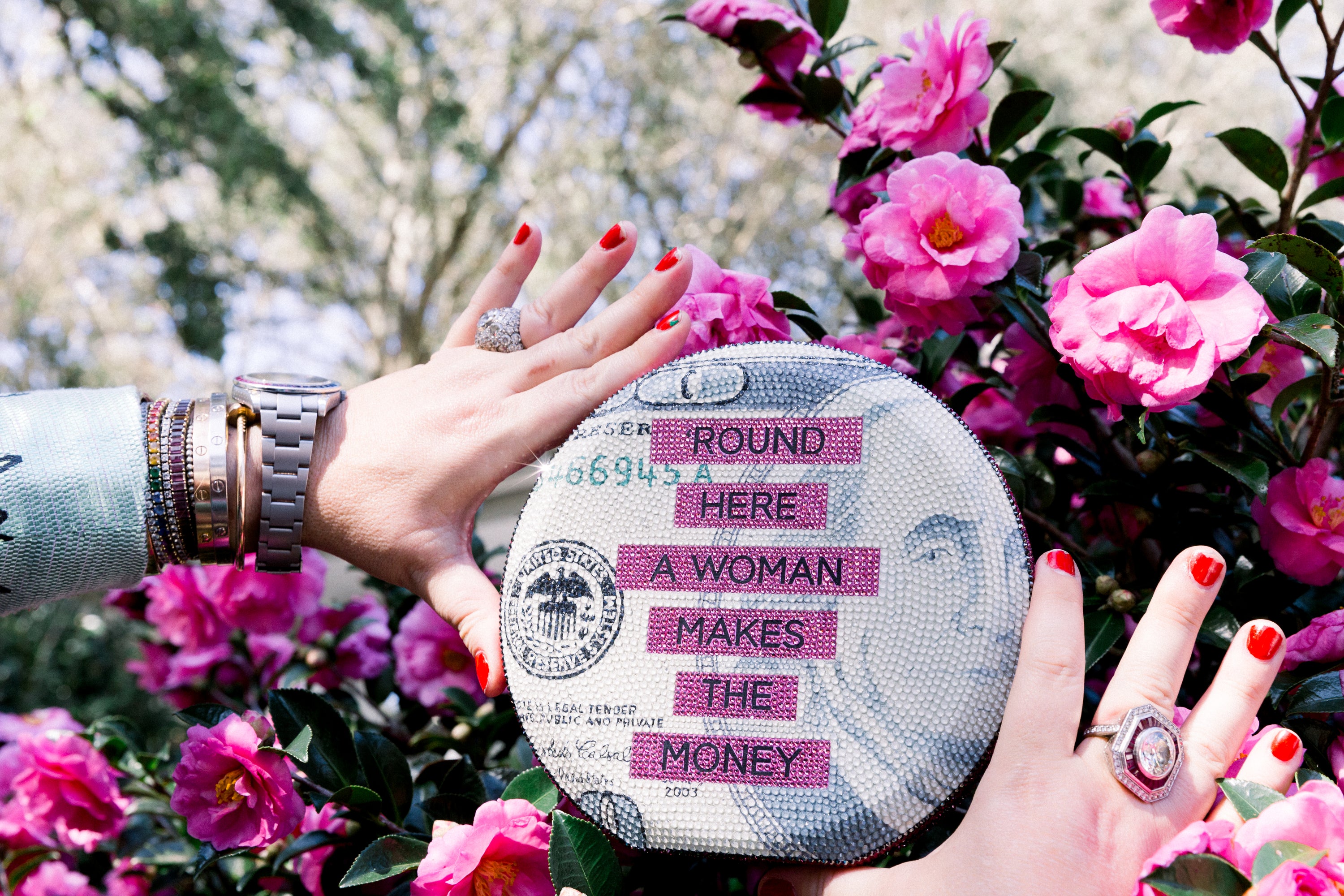 "I'll Pick up the Tab" Ashley Longshore x Judith Leiber ▪️ Limited Edition w/ Artwork