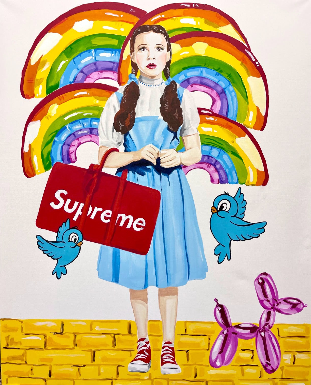 Dorothy with Supreme Bag and Blue Birds