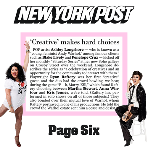 New York Post Page Six: "Creative" Makes Hard Choices