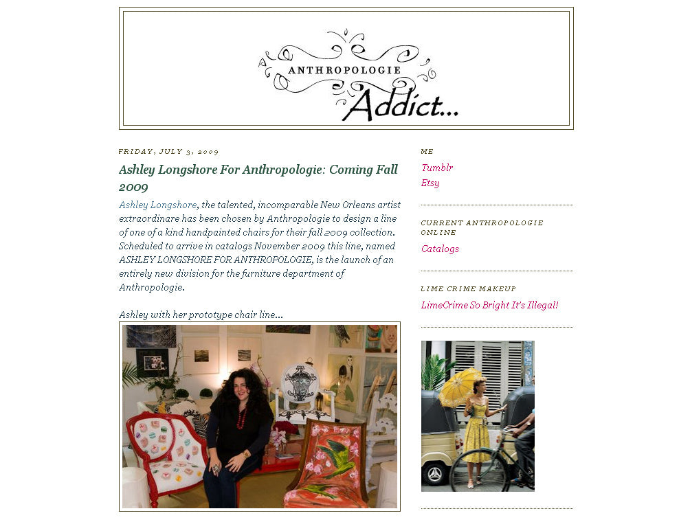 Ashley Longshore for Anthropologiel