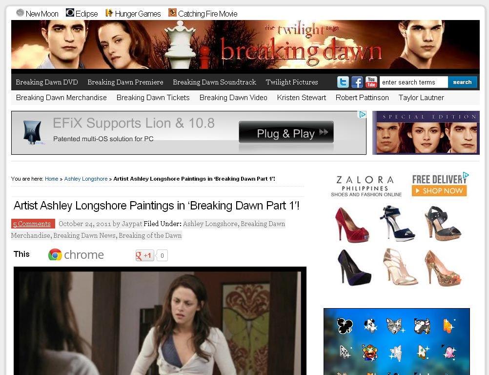 Artist Ashley Longshore Paintings in ‘Breaking Dawn Part 1′!