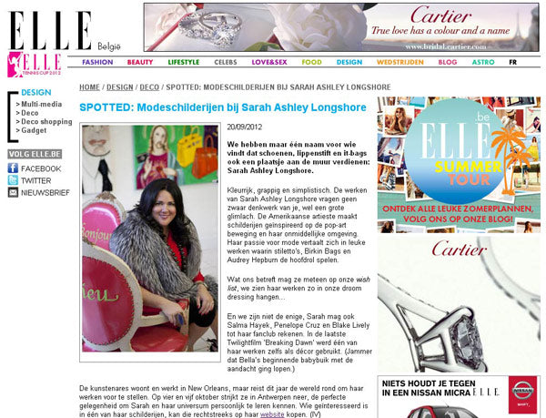 ELLE MAGAZINE BELGIUM!