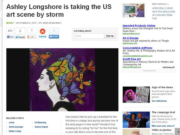 “Ashley Longshore is taking the US art scene by storm
