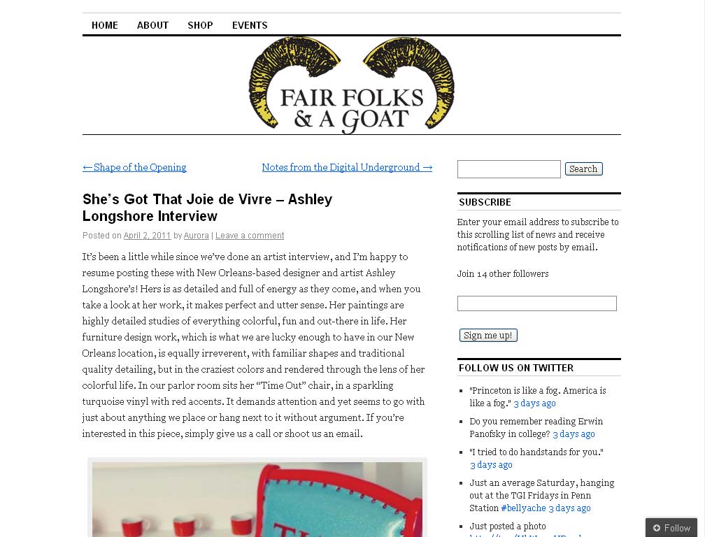 She’s Got That Joie de Vivre – Ashley Longshore Interview