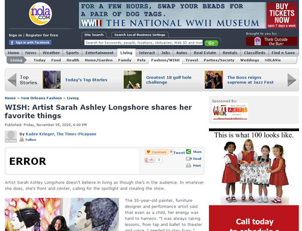 WISH: Artist Sarah Ashley Longshore shares her favorite things