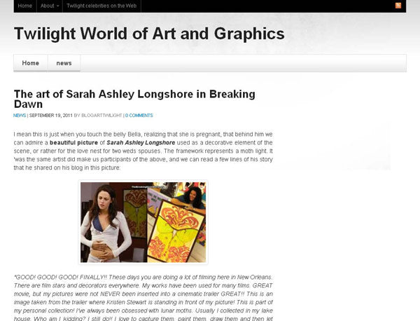 The art of Sarah Ashley Longshore in Breaking Dawn