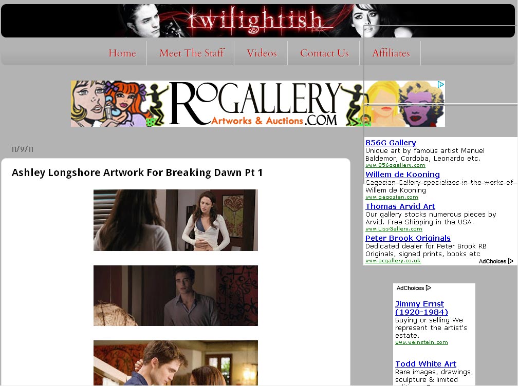 Ashley Longshore Artwork For Breaking Dawn Pt 1