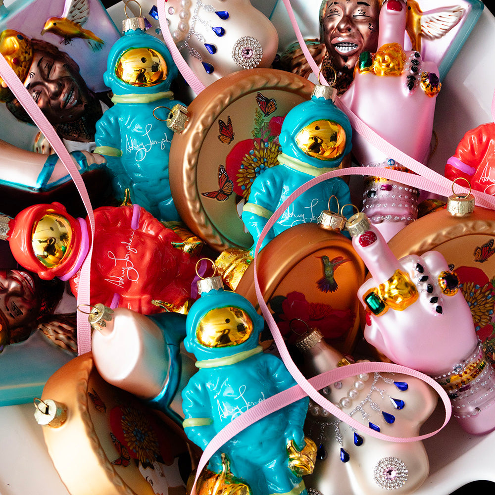 Ashley Longshore Holiday Ornaments