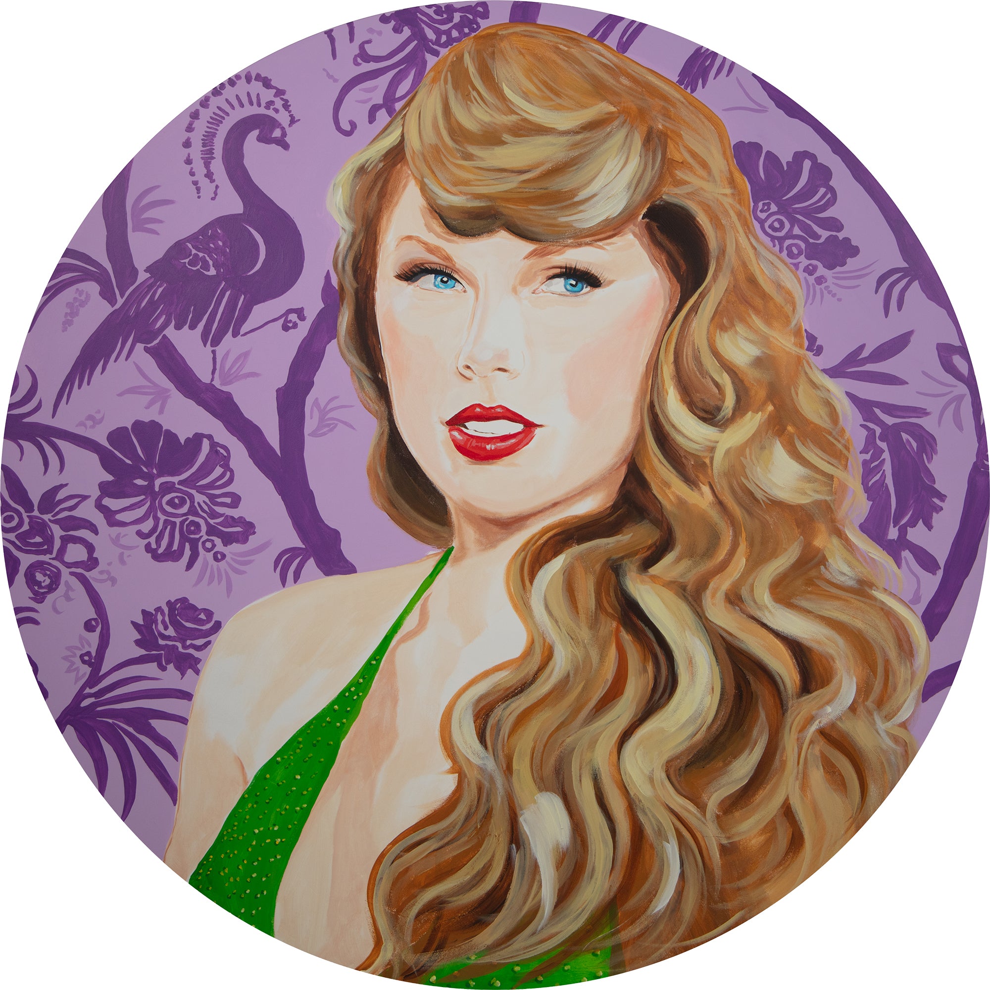 Ashley Longshore painting of Taylor Swift.