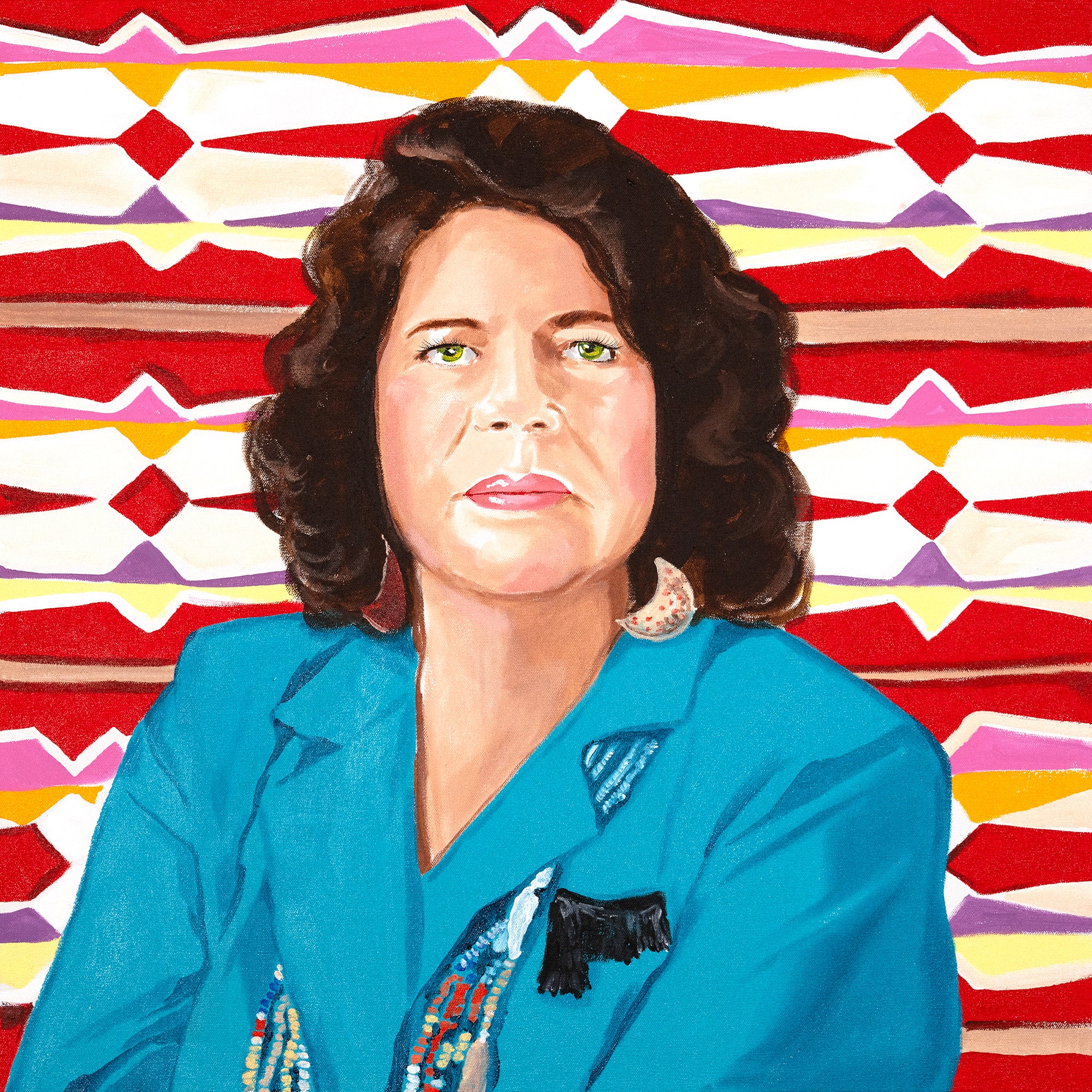 Ashley Longshore painting of Wilma Mankiller.