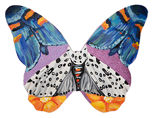 #133 Leopard Moth Butterfly Cutout