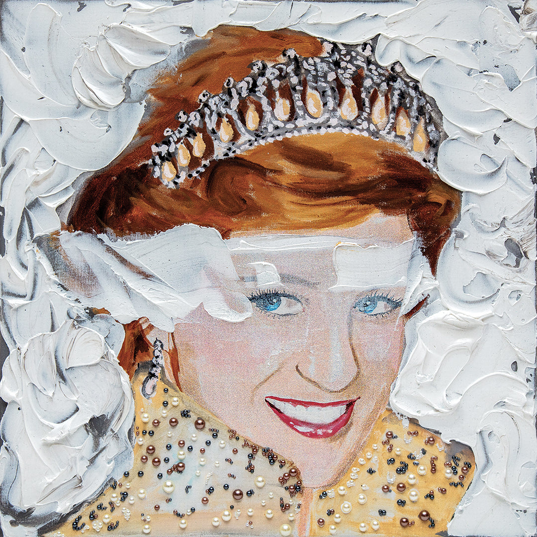 Princess Diana on White Background