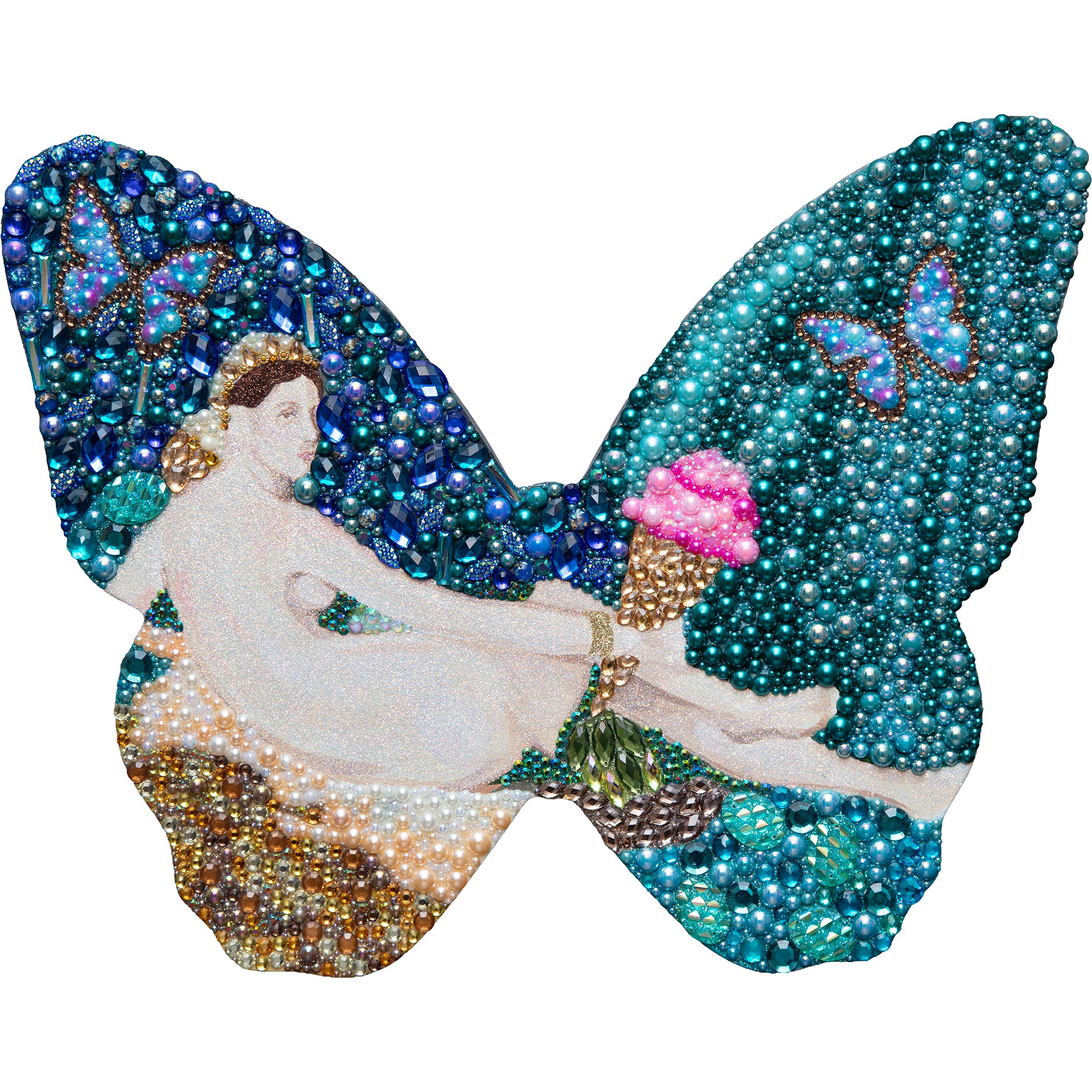 #535 Reclining Nude With Ice Cream Cone Butterfly Cutout | 16"
