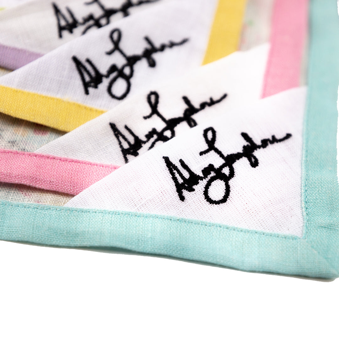 Embroidered Linen Disco Napkins