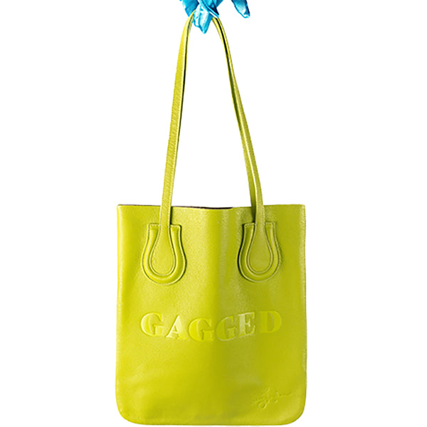 Lime Embossed Leather 