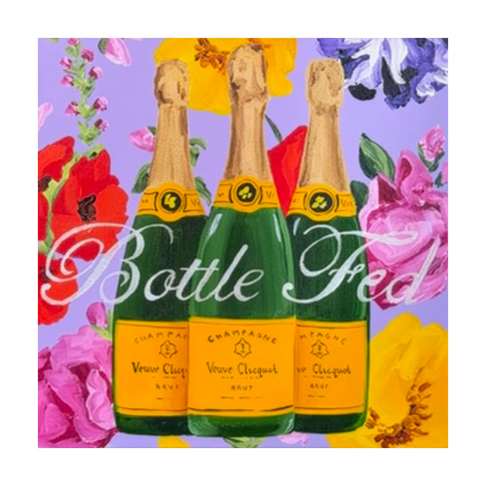 #410 "Bottle Fed" on Violet Floral