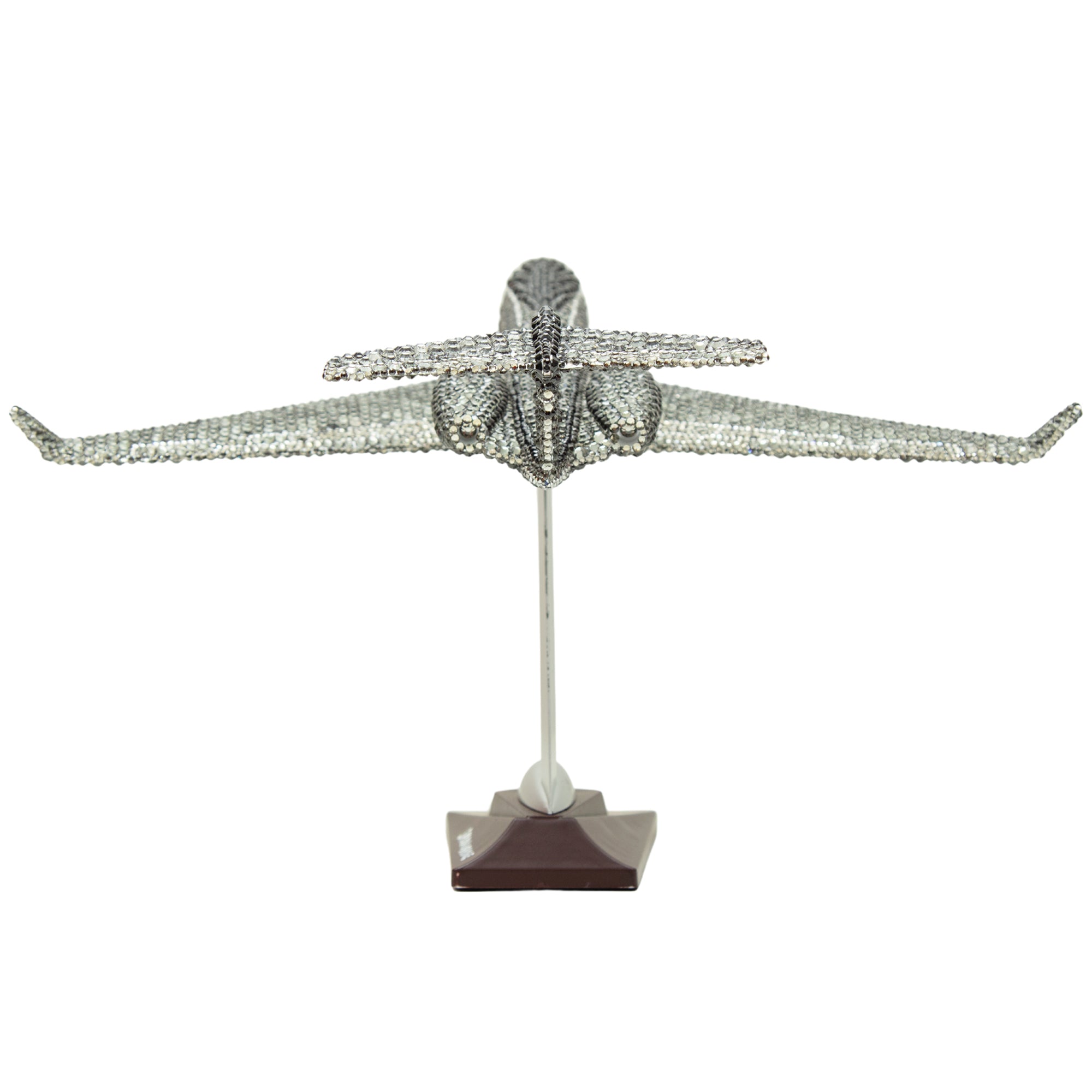Black Crystal Private Jet Sculpture