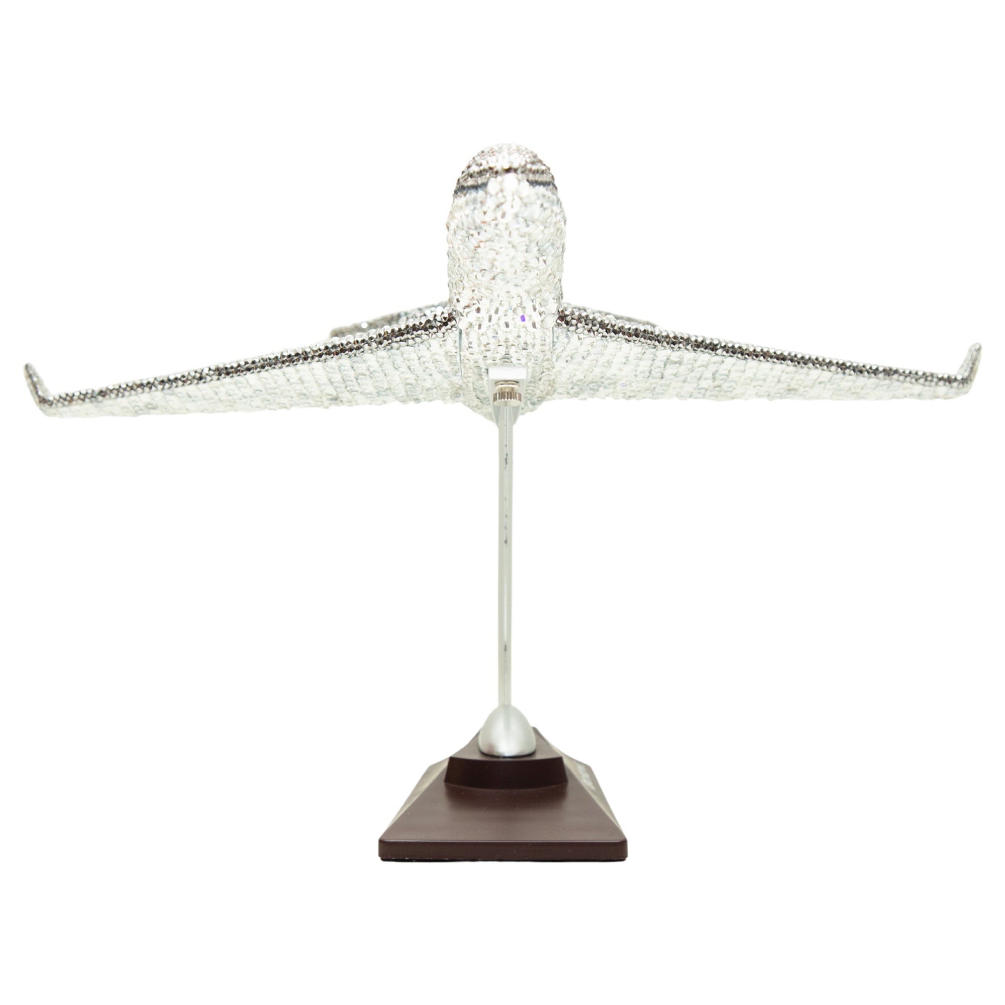White Crystal Private Jet Sculpture