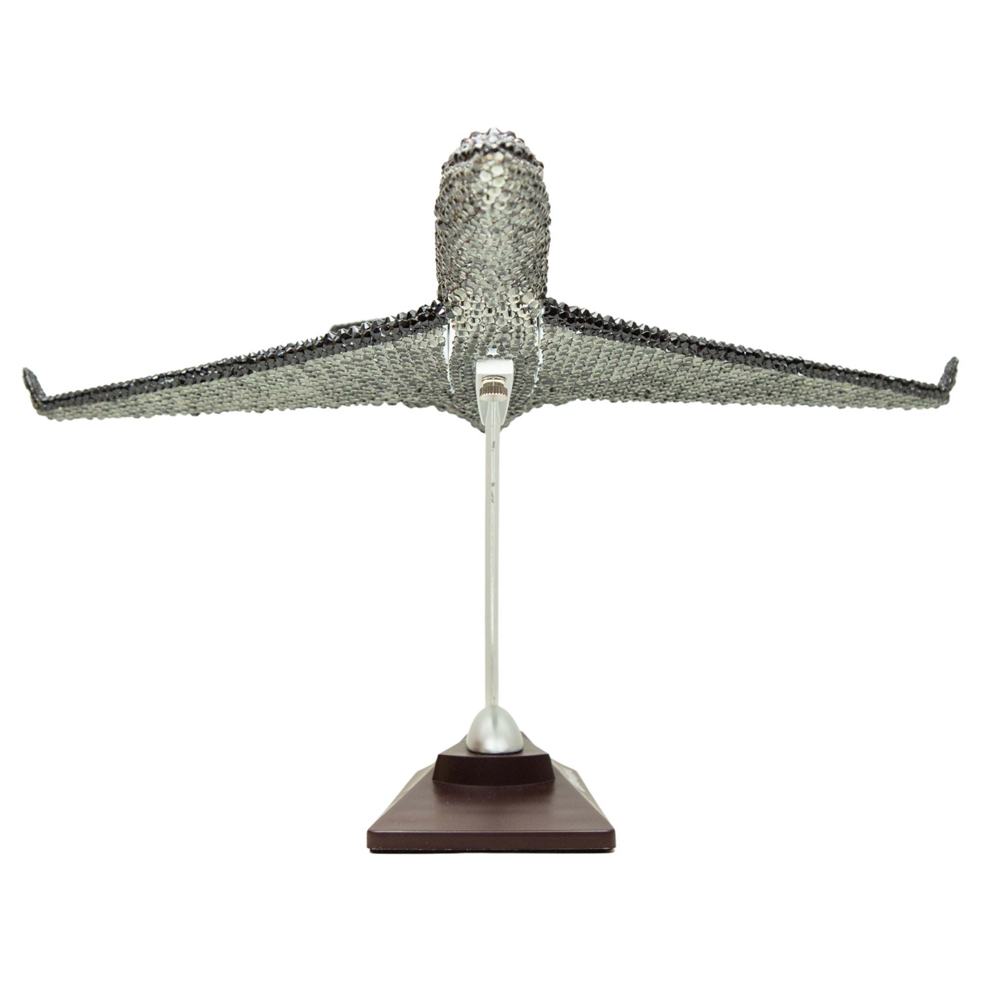 Black Crystal Private Jet Sculpture