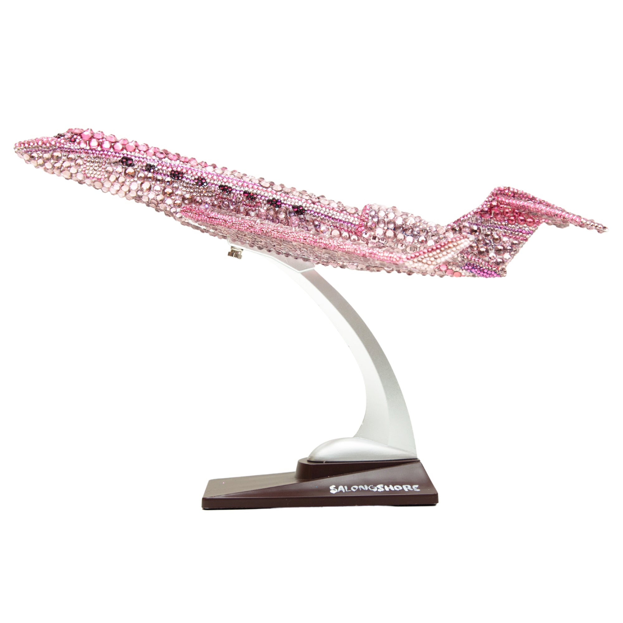 Pink Crystal Private Jet Sculpture