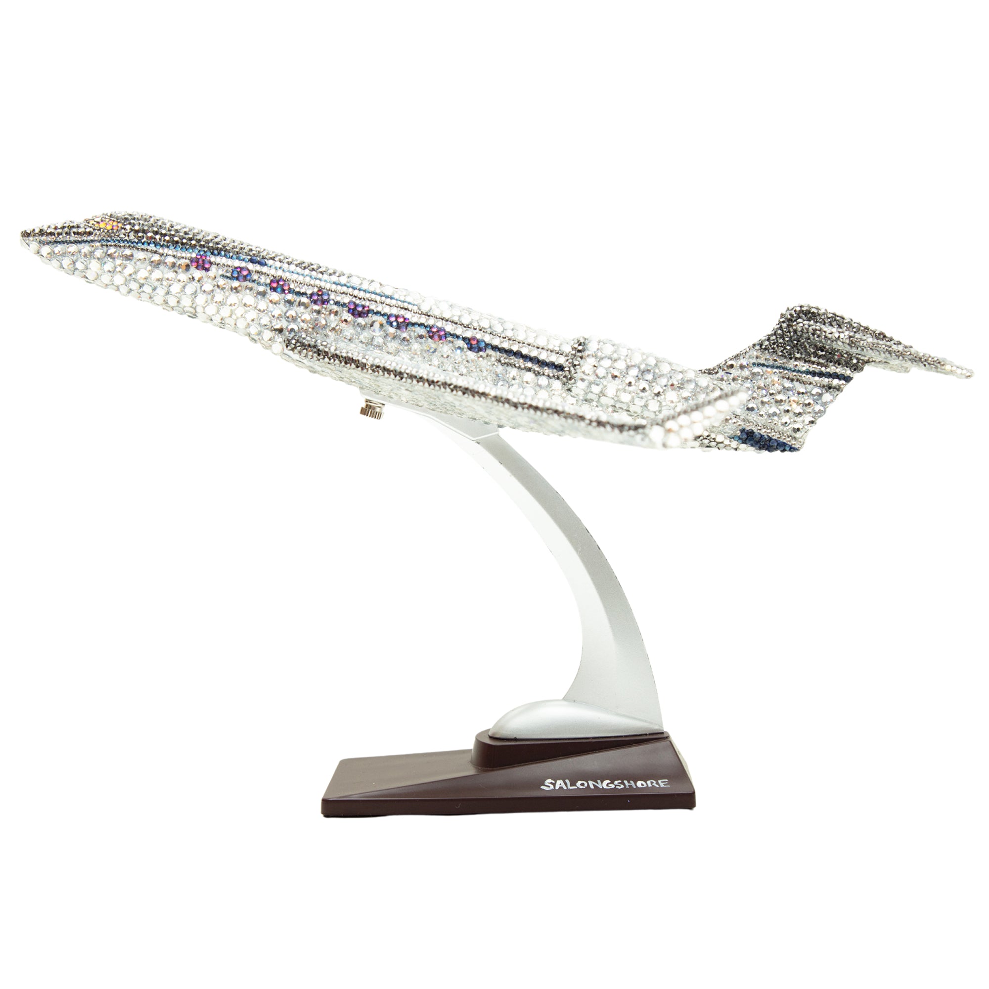 White Crystal Private Jet Sculpture