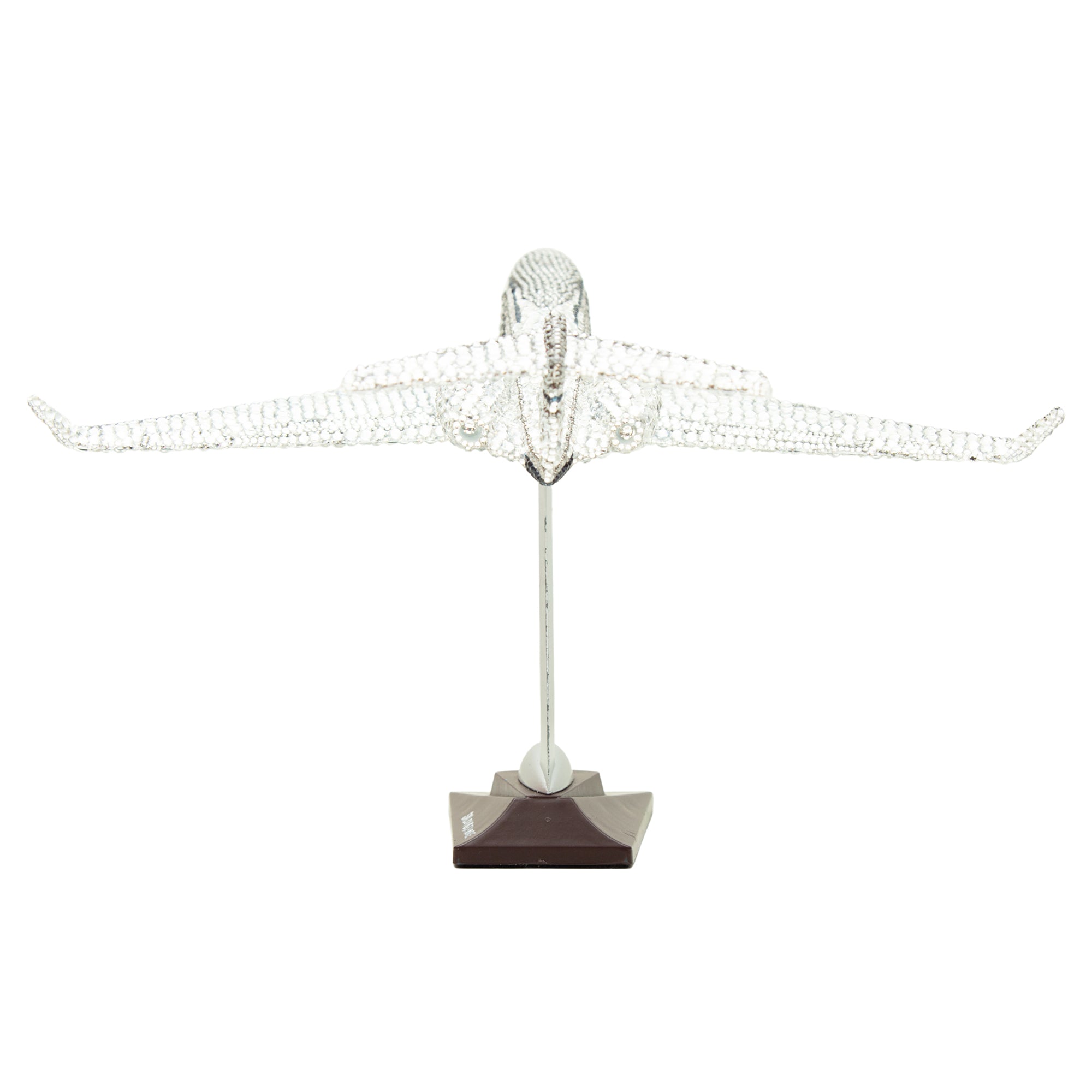 White Crystal Private Jet Sculpture