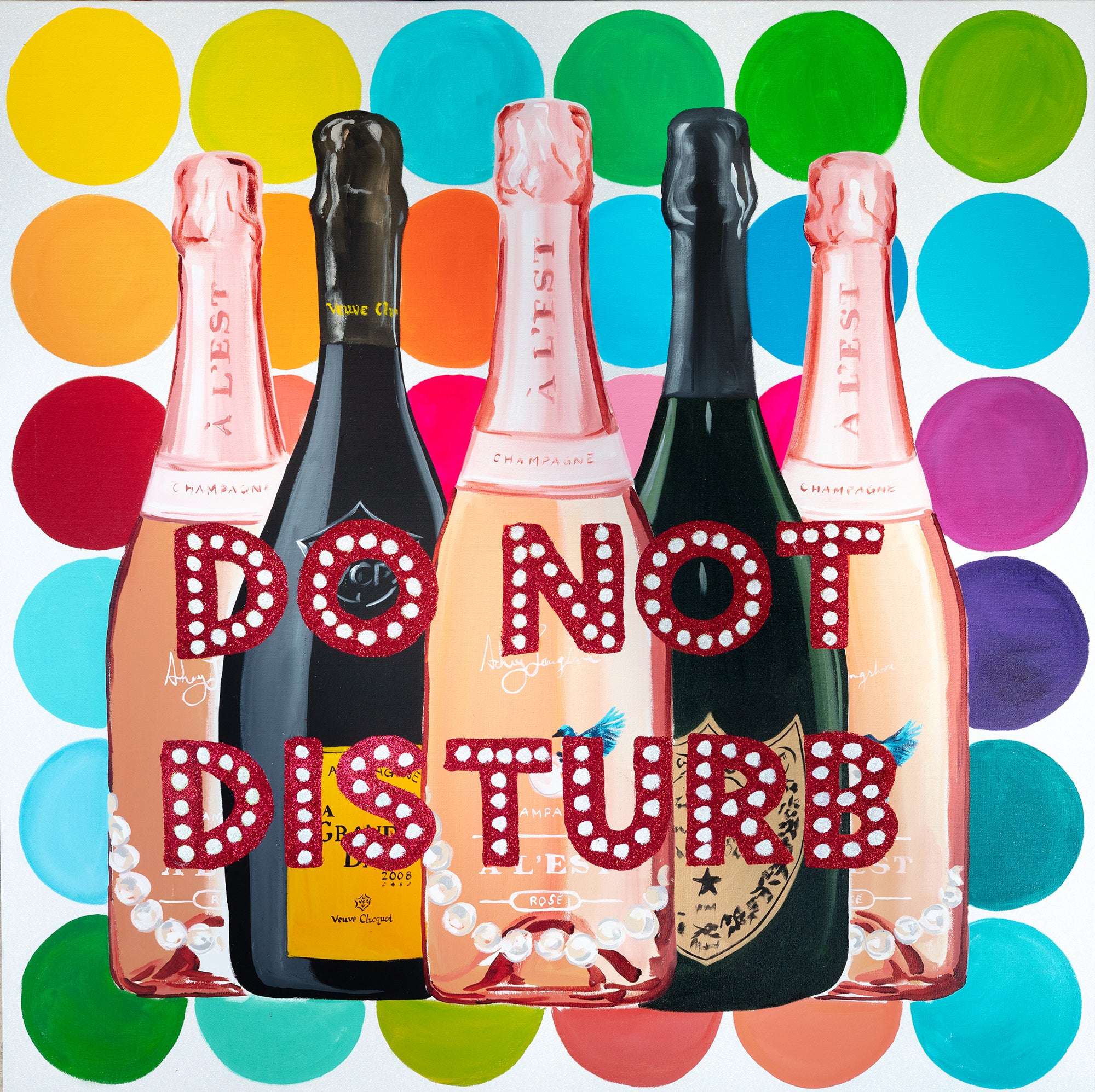 Do Not Disturb with Polka Dots  |  48 x 48in