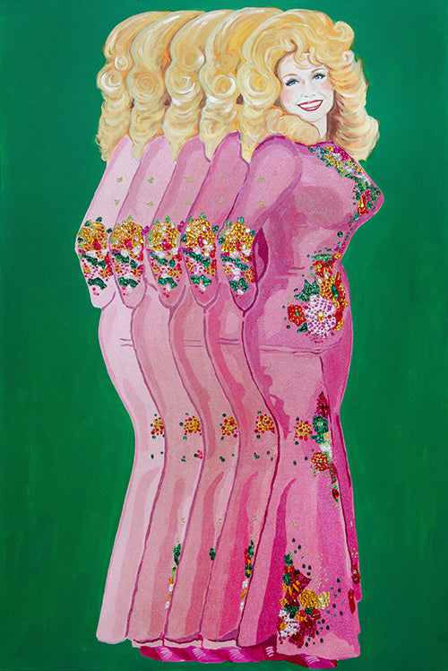 Dolly Parton "I Am a Self-Made Woman, and I Have the Doctor Bills to Prove It Part Deux"  |  72 x 48"