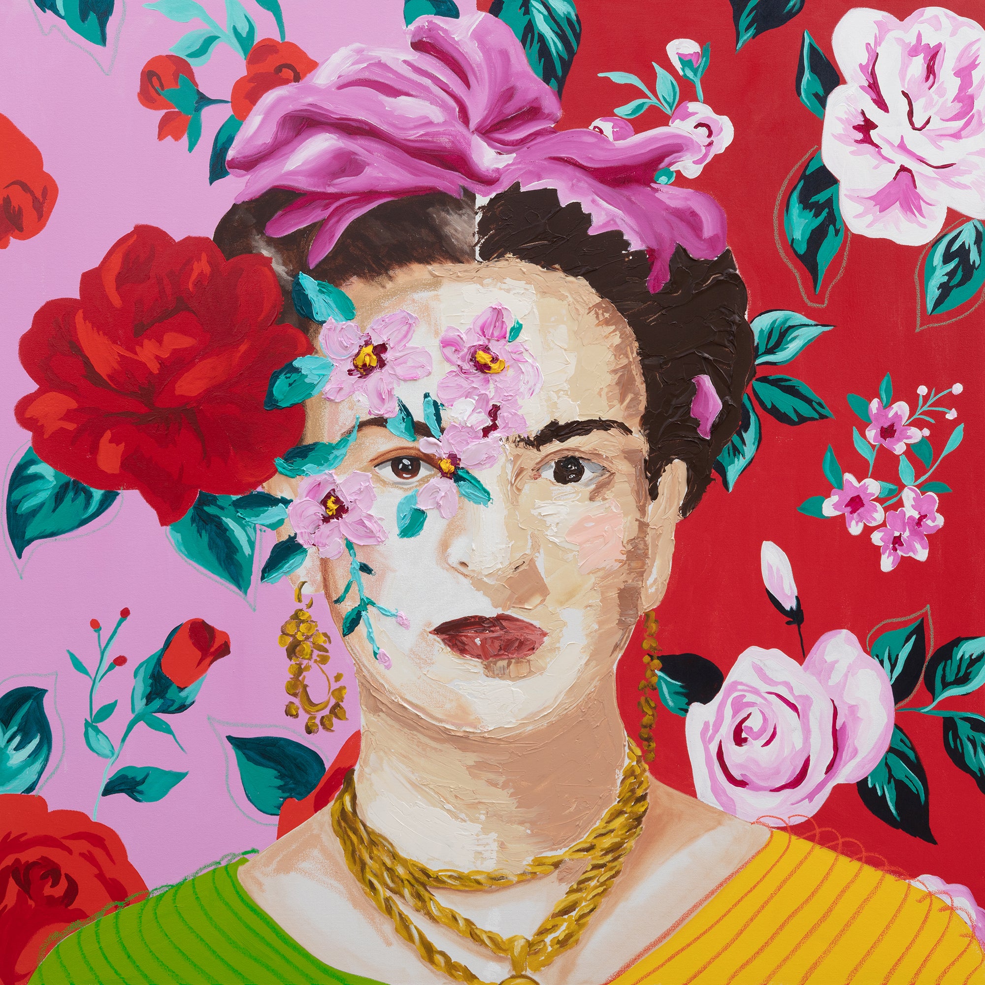 Frida Rose Garden Daydream  |  60 x 60in