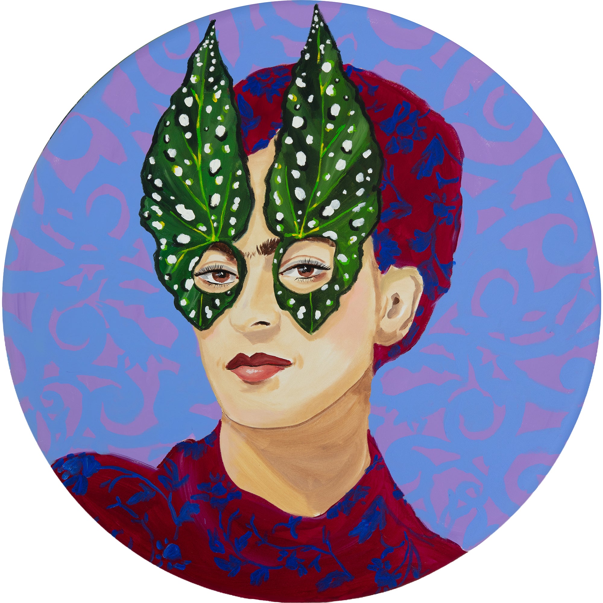 Frida with Lavender Background