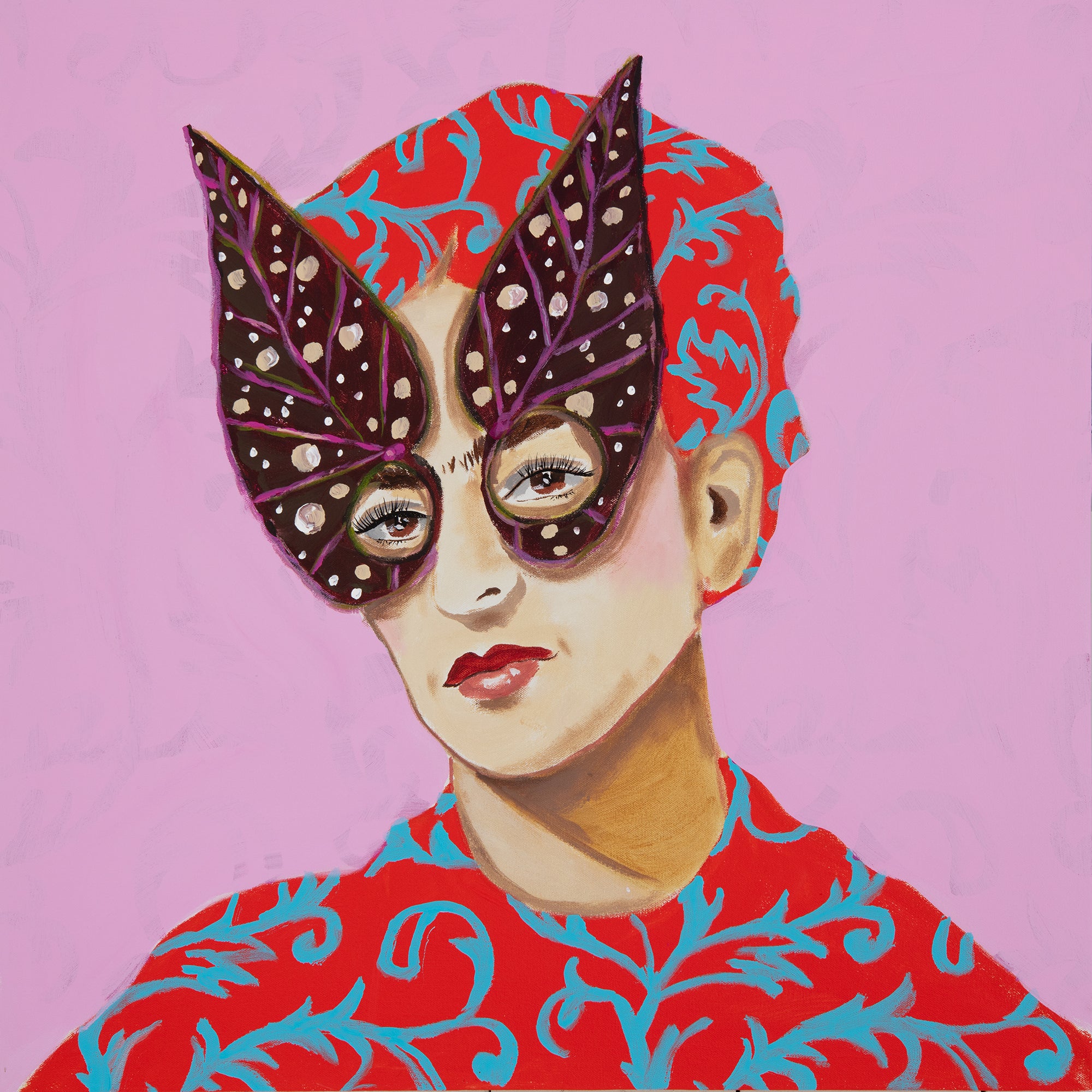 Frida With Pink Background