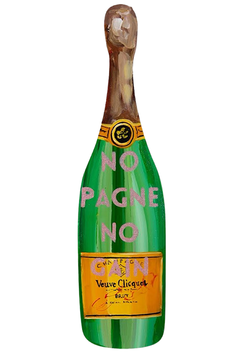 #138 Mauve No Pagne No Gain Champagne Cutout