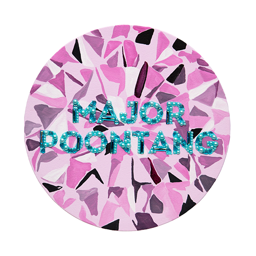 #112 "Major Poontang" Gemstone Tondo