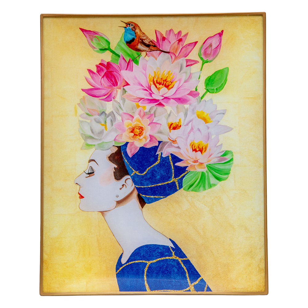 "Kintsugi Audrey" Glass Deco Tray