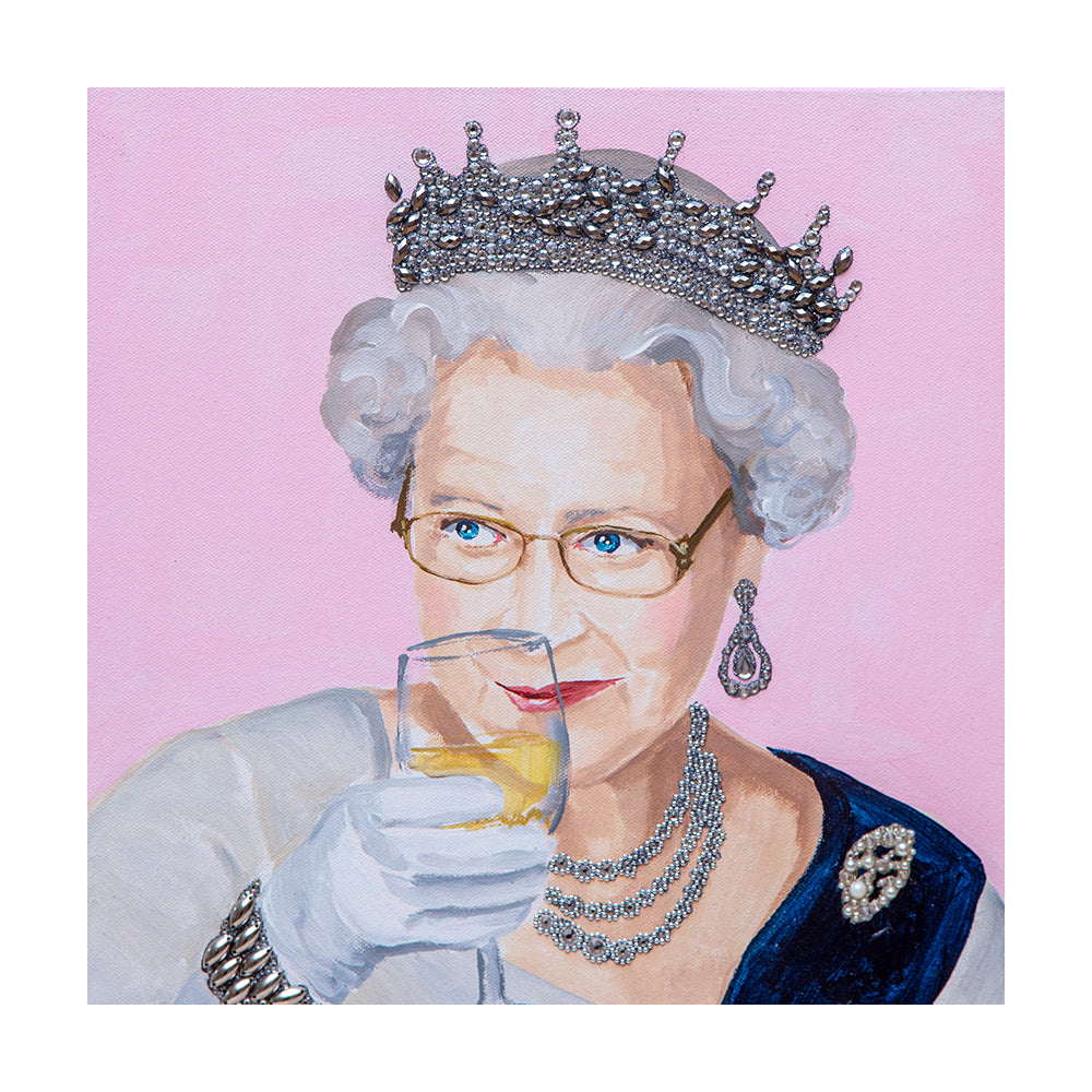 #333 Queen Elizabeth on Bubblegum Pink