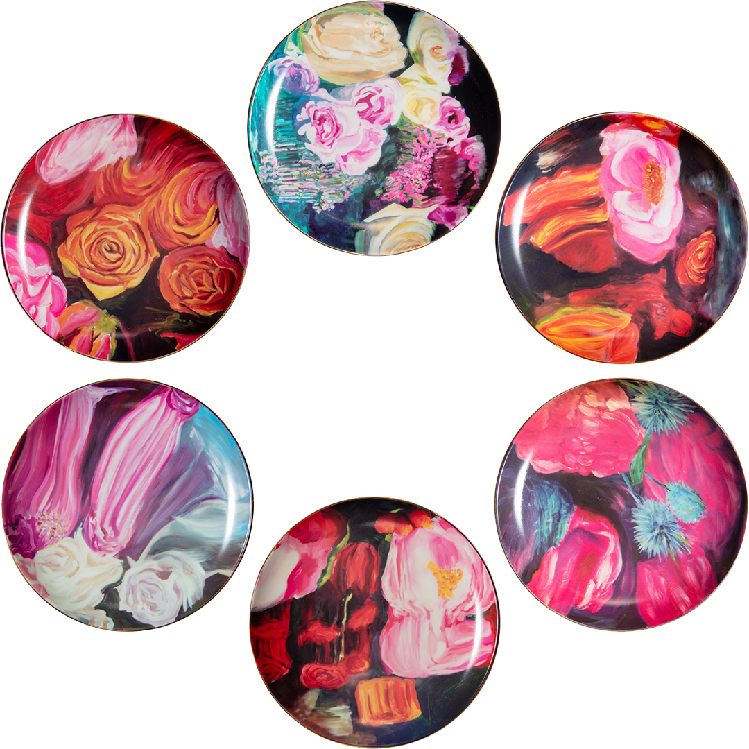 "Monette" Porcelain Dessert Plates