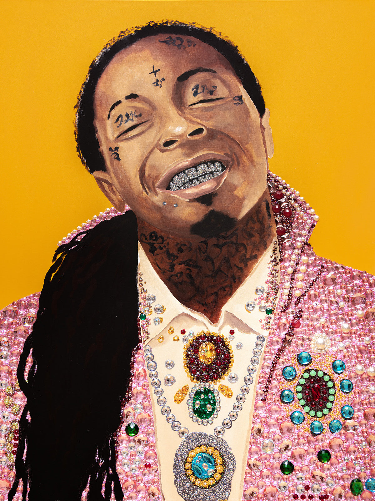 Weezy with Embellished Pink Jacket on Mango