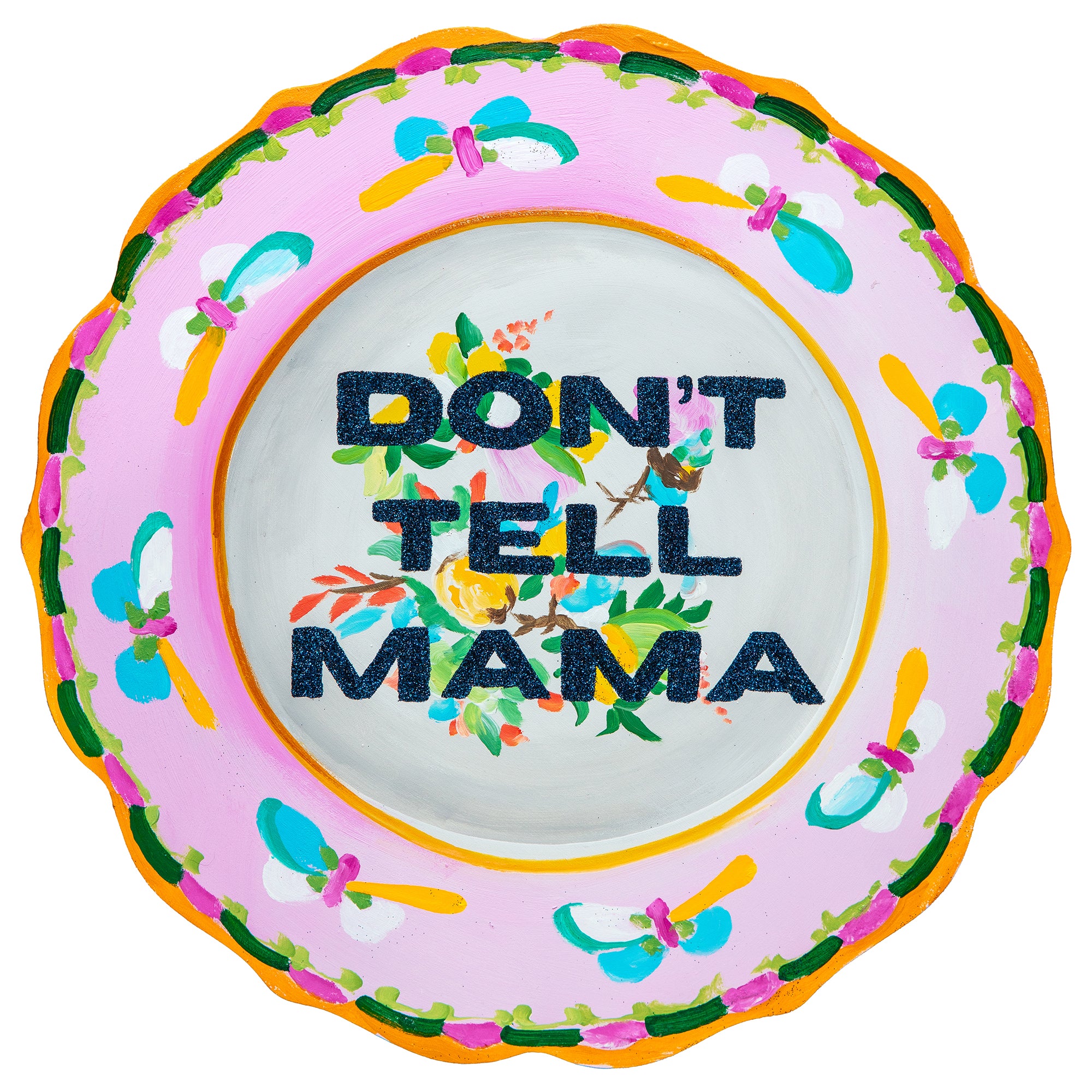 #544 "Don't Tell Mama" 14" Plate Cutout